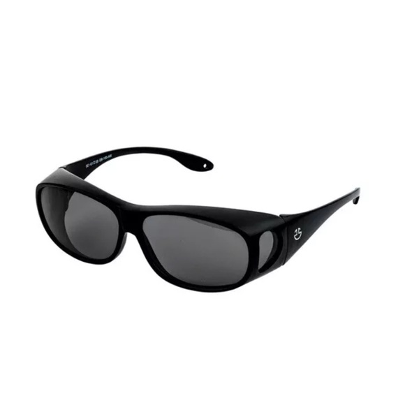 OPTIX 55 Polarized Wraparound Style Sunglasses for Men & Women - Black - Picture 2 of 4
